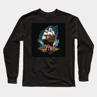 Pirate Ship - the goonies Long Sleeve T-Shirt